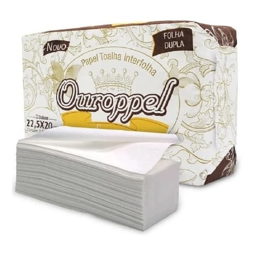 Papel Toalha Interfolha Bem Macio Luxo Folha Dupla Ouroppel