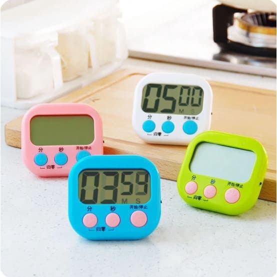 Timer Culinário / Temporizador Magnético LCD Temporizador Digital de Contagem Regressiva Alarme Com Suporte Cozinha