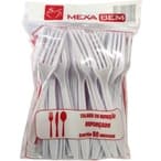 Kit Garfo e Faca Reforçado para Refeição e Churrasco 300 peças 150 unidades de cada. Mexa bem