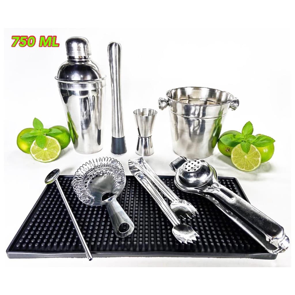 Kit Bar Coqueteleira 750 Ml Caipirinha Completão E Acessórios Inox