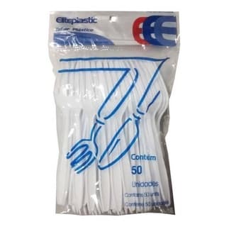 Caixa Garfo Descartável Refeição Reforçado Branco C/1000