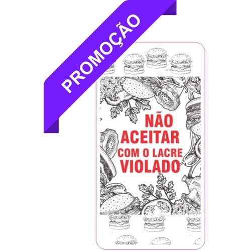 1000 Adesivos Etiqueta Lacre de Segurança Para Delivery Ifood Rappi Entregas Lanches Pizzas LACRE LANCHE