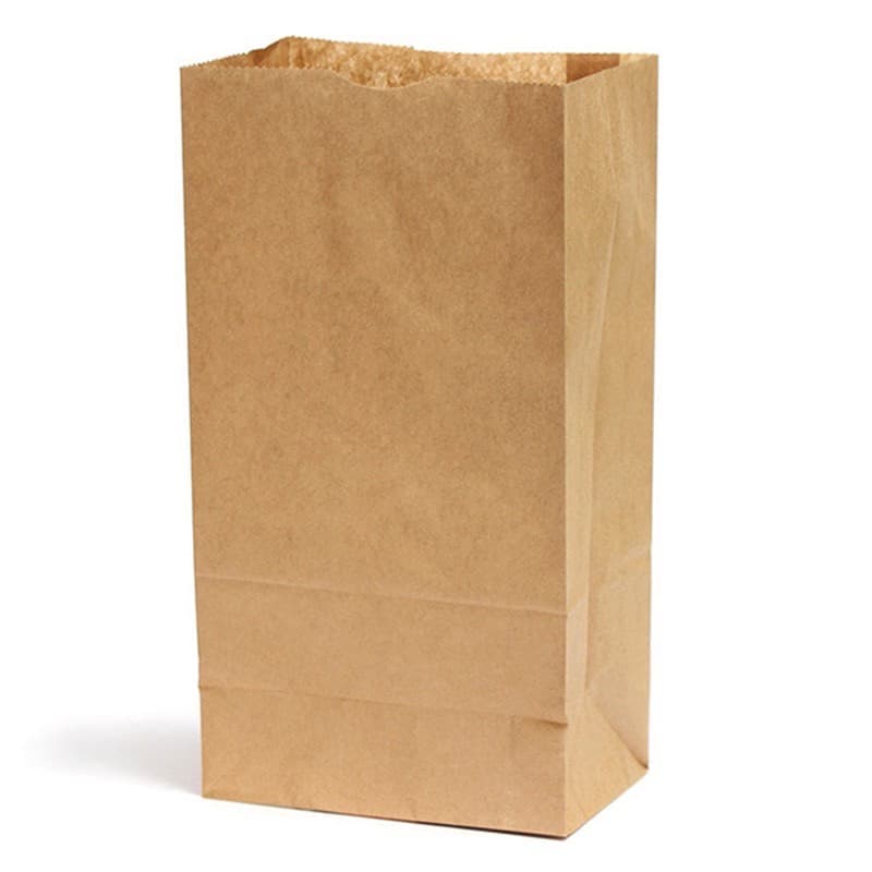 50 Sacos de Papel Pardo Embalagem Kraft Lanchonete Padaria