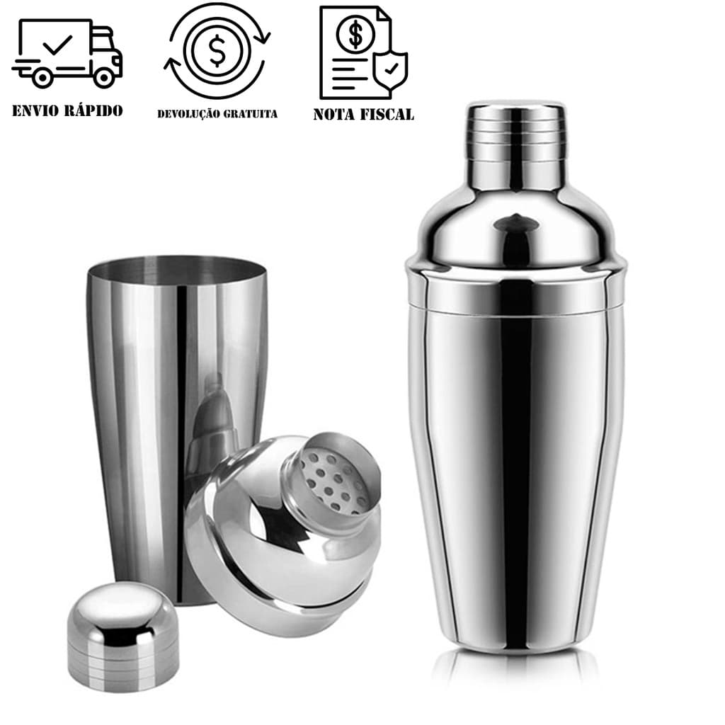 Coqueteleira Copo P Drinks Caipirinha Drinks Bar Inox 500 ML e 750 ML