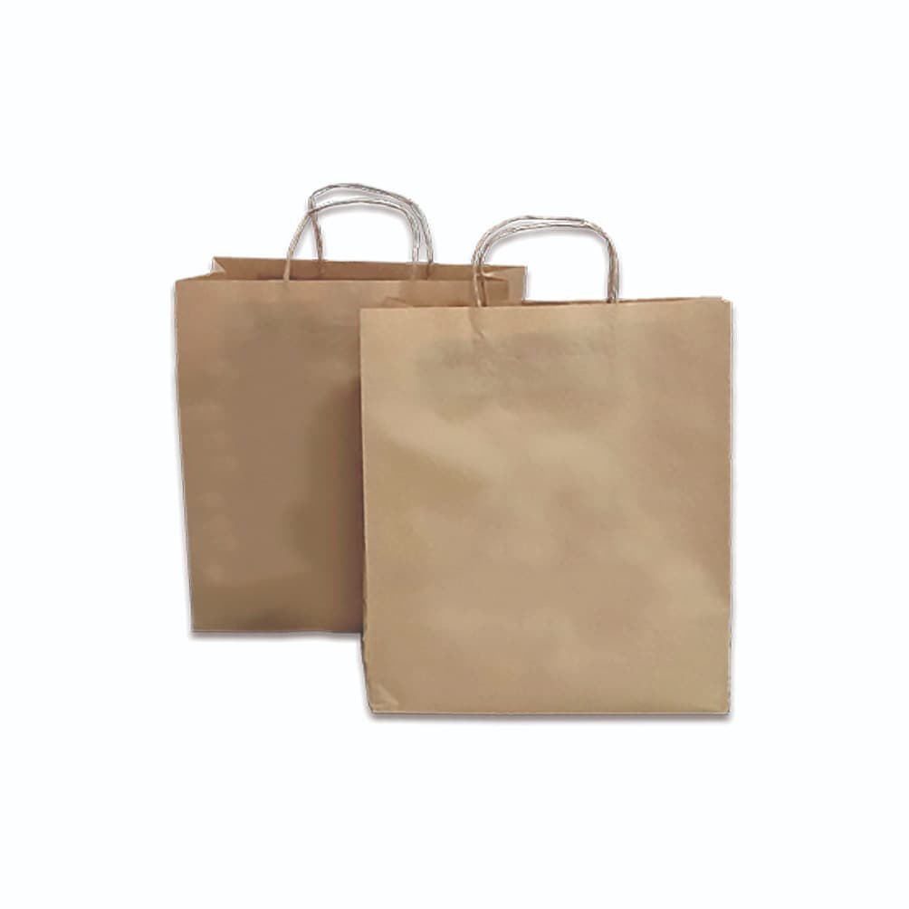 Sacola, saco kraft com alca delivery 32x30x19cm liso, sem estampa - 300 unidades