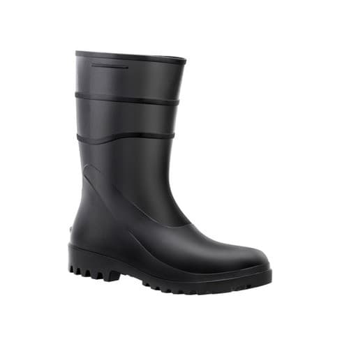 Bota De Pvc Forrada Cano Curto Preta N°36 - Bracol
