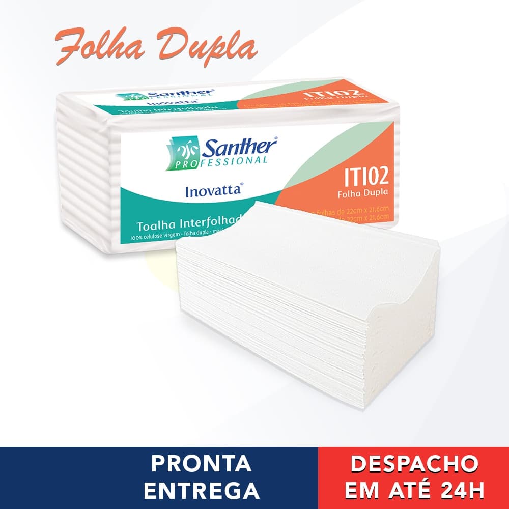 Papel Toalha Interfolhas Santher Professional Folha Dupla