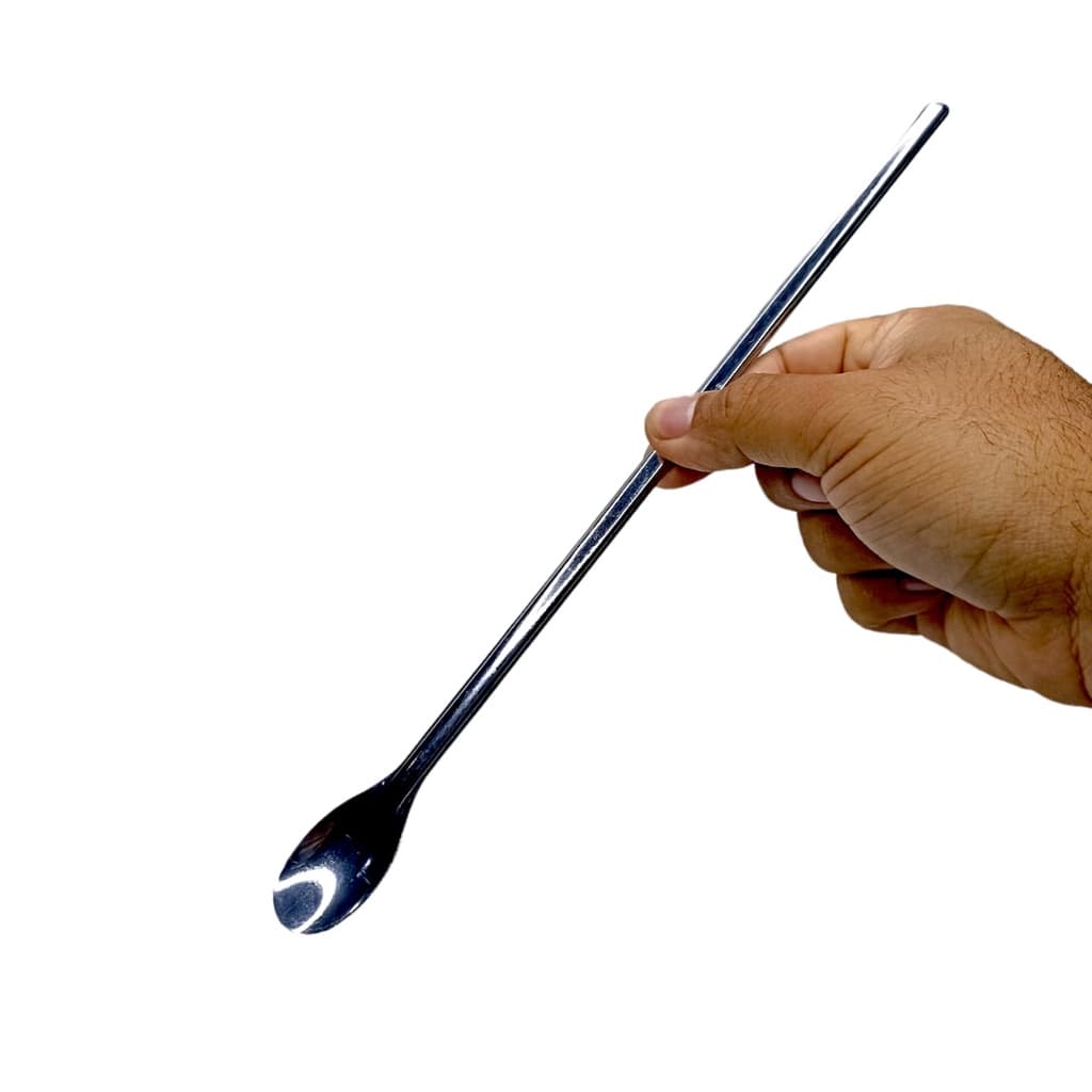 Colher Longa Bailarina Inox Para Mexer Suco Leite Suco, Coquetel, Jarra, Gin 30,5 cm
