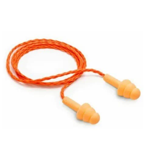 Kit com 05 unidades Protetor Auricular Ouvido de Silicone T. Plug com Cordão CA 14.470