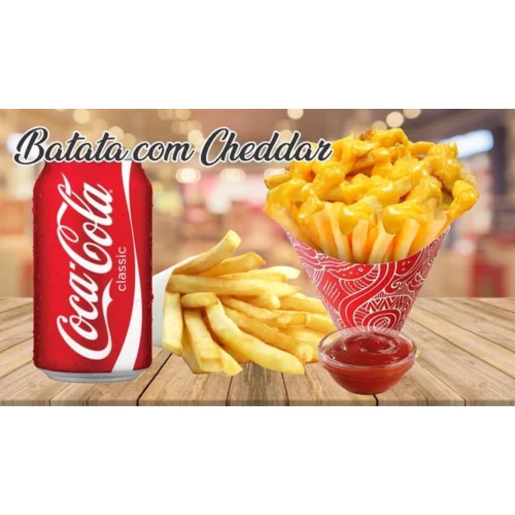 Adesivo Parede Ou Trailer Batata Frita Cone Queijo Cheddar