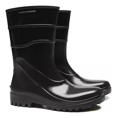 Bota De Pvc Plástico Cano Curto Preta Bracol Epi Limpeza