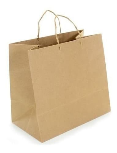 Sacola Papel Kraft 25x20x17 Alça Torçida (delivery) C30 Uni