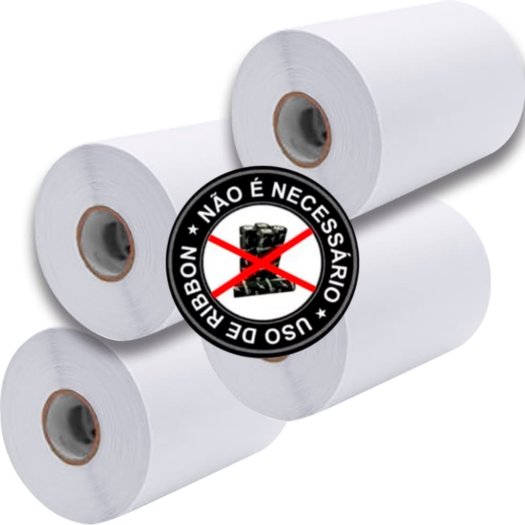 4 Rolo de Etiqueta para Impressora Térmica Elgin Zebra 150x100mm
