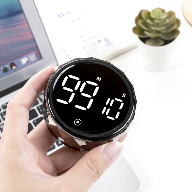 Temporizador de Cozinha Cronometro Timer Digital LED Magnético Contagem Regressiva Geladeira Armário