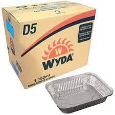 Bandeja De Alumínio  retangular Descartável Marmita Wyda D5 1150 Ml