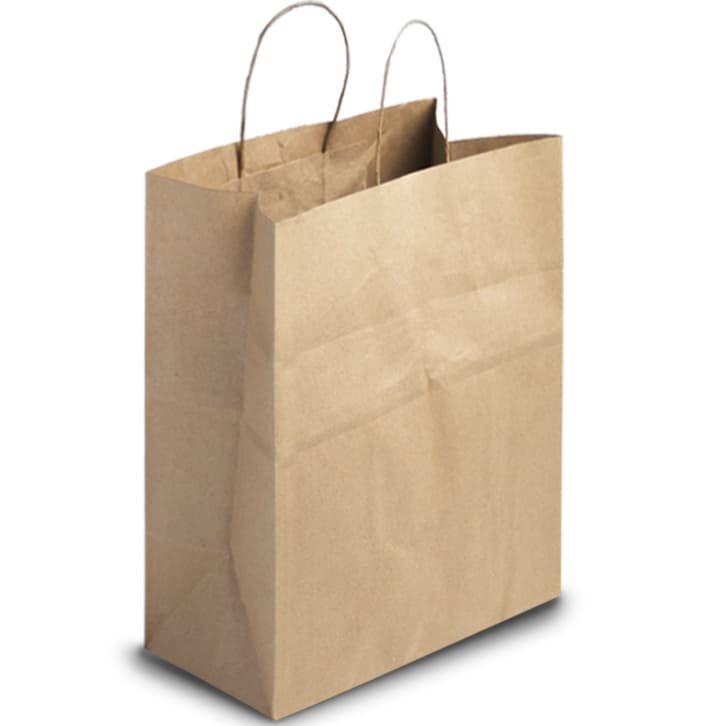 Sacola Kraft Lisa Alça Delivery 50/100 Unidades Entrega Viagem Pequena Média Grande