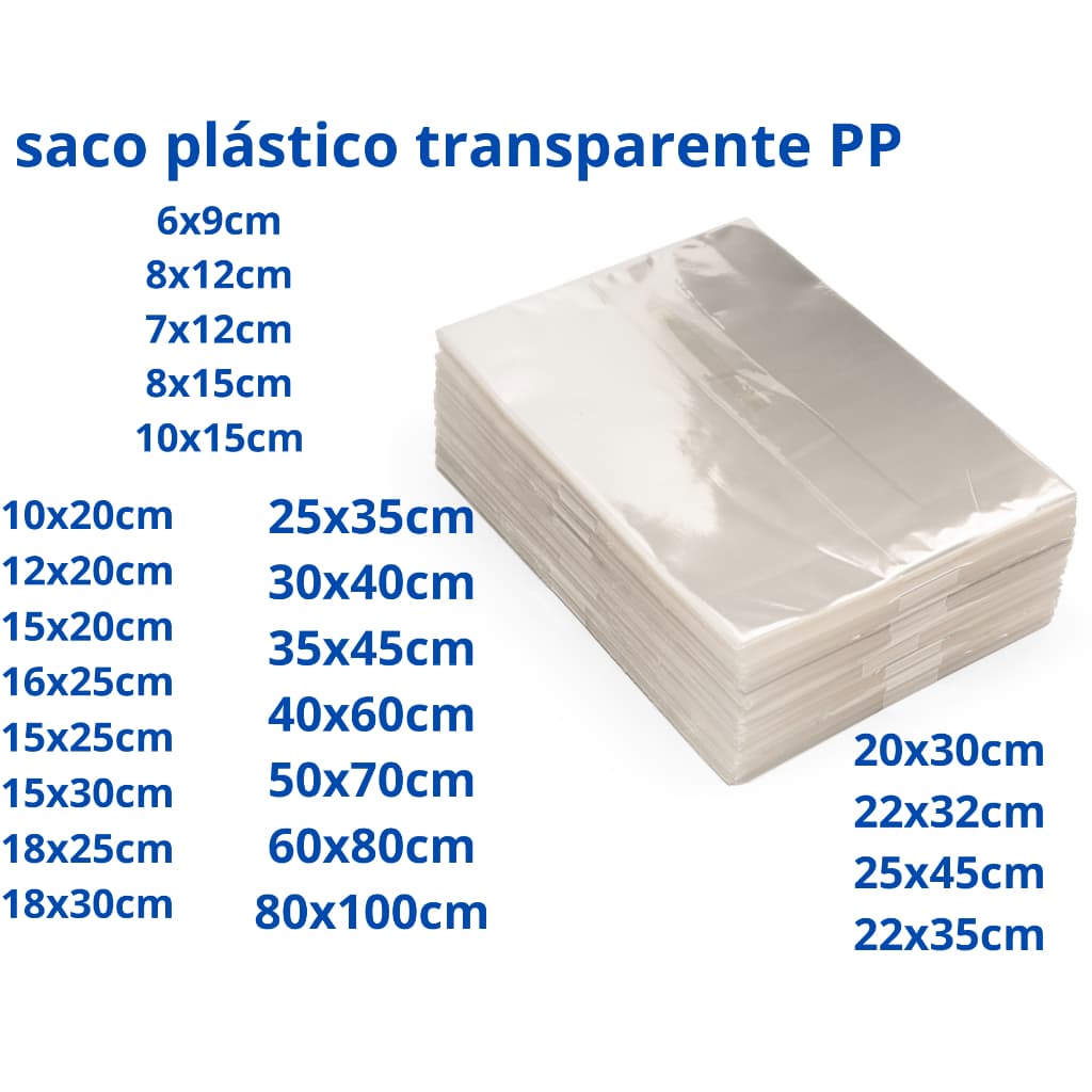 promoção 100 saco plástico poli transparente pp varias medidas para presentes, roupas, artesanato, alimentos, DOCES, papelaria, gibis mangás  hgs, tamanho 25x35 , 20x30, 22x32 folha sulfite a4, 35x45, saco para cesta de presente café da manhã