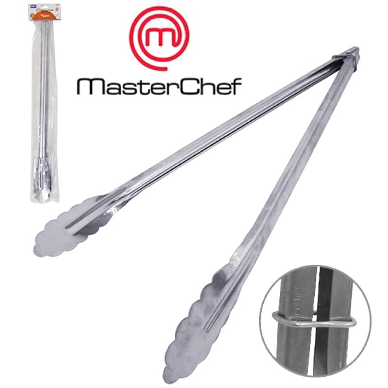 Pegador de Salada Multiuso de Inox com Mola e Trava Linha Masterchef 20cm a 40cm