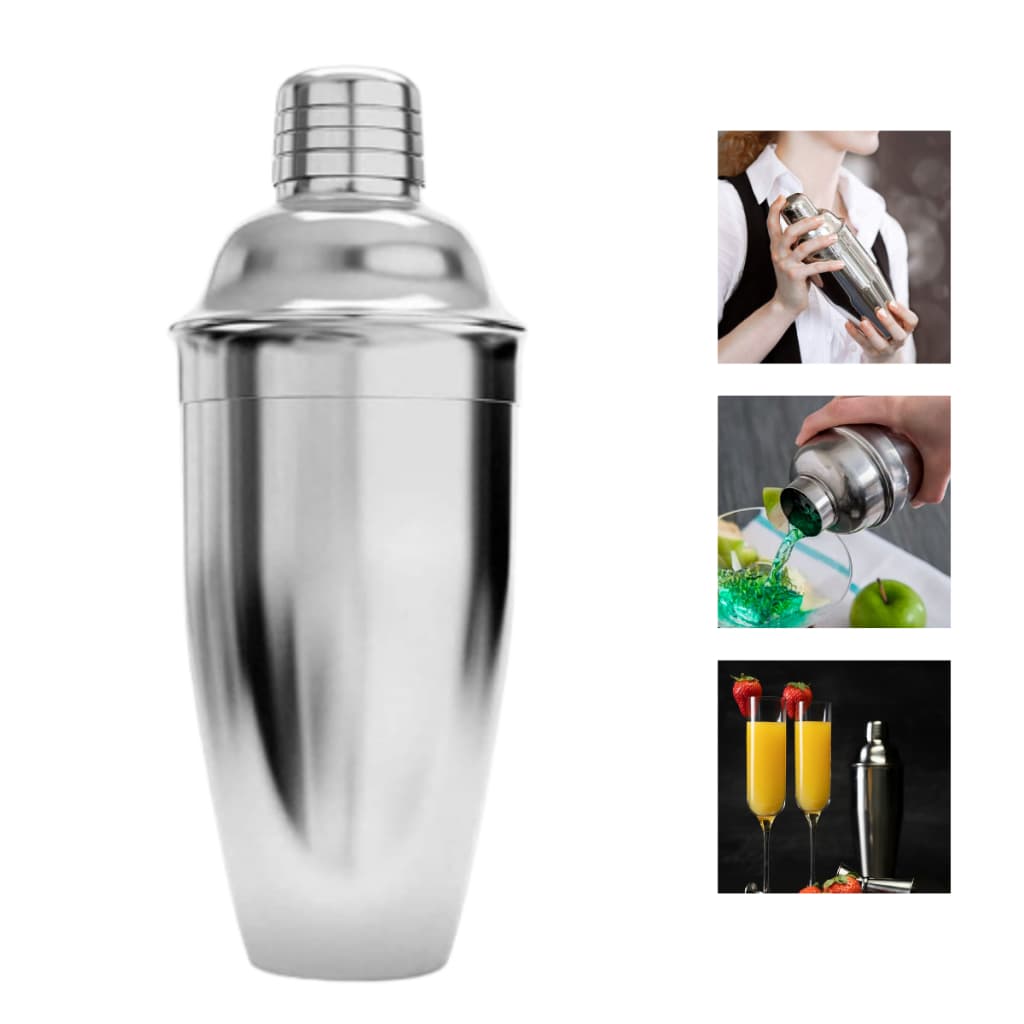 Coqueteleira 3 Peças em aço inox Cobbler Capacidade de 750 ML Bar Bartender Barzinho Drink Coquetéis