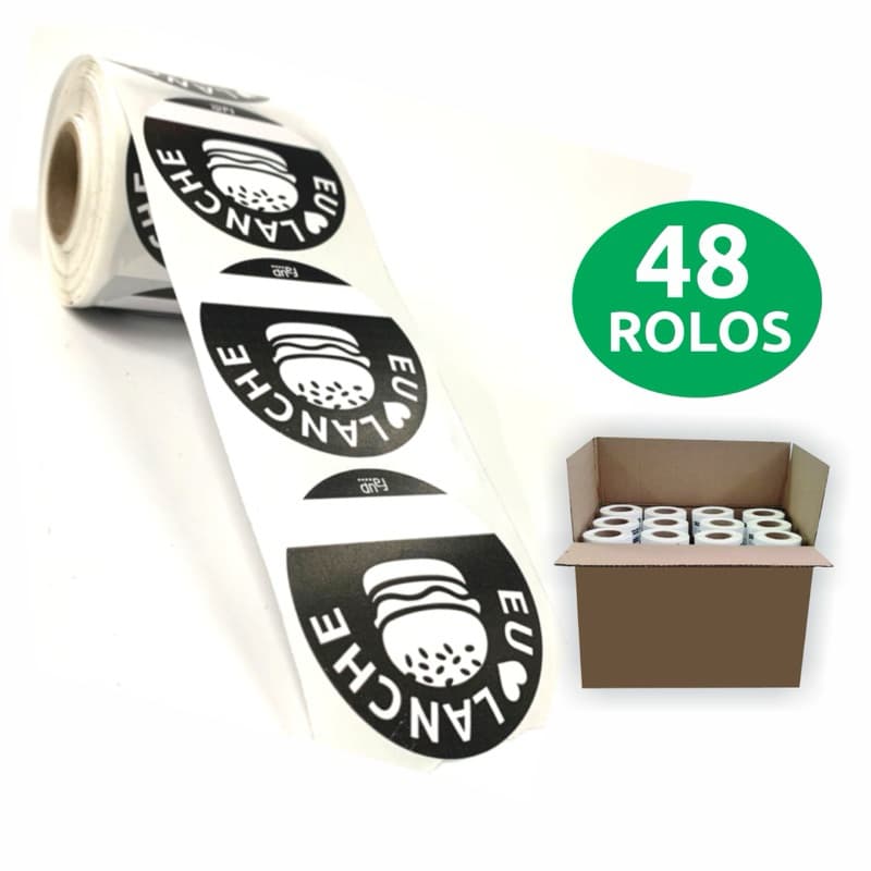 Lacre Etiqueta Delivery 19.200 unds lacres 48 rolos Ifood Rappi Eats Adesivo