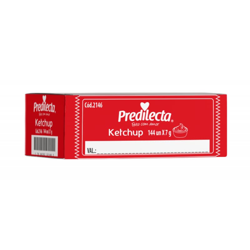 Caixa Sachê Ketchup 144 Un de 7 gramas Hamburguer Hot Dog Pizza Lanches em geral