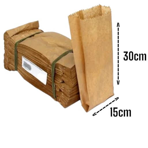 Saco Para Delivery Kraft SOS Grande 30x15 C/ 100 Unidades Embalagem Hamburguer Para Restaurante, Lanchonete, Hamburguerias