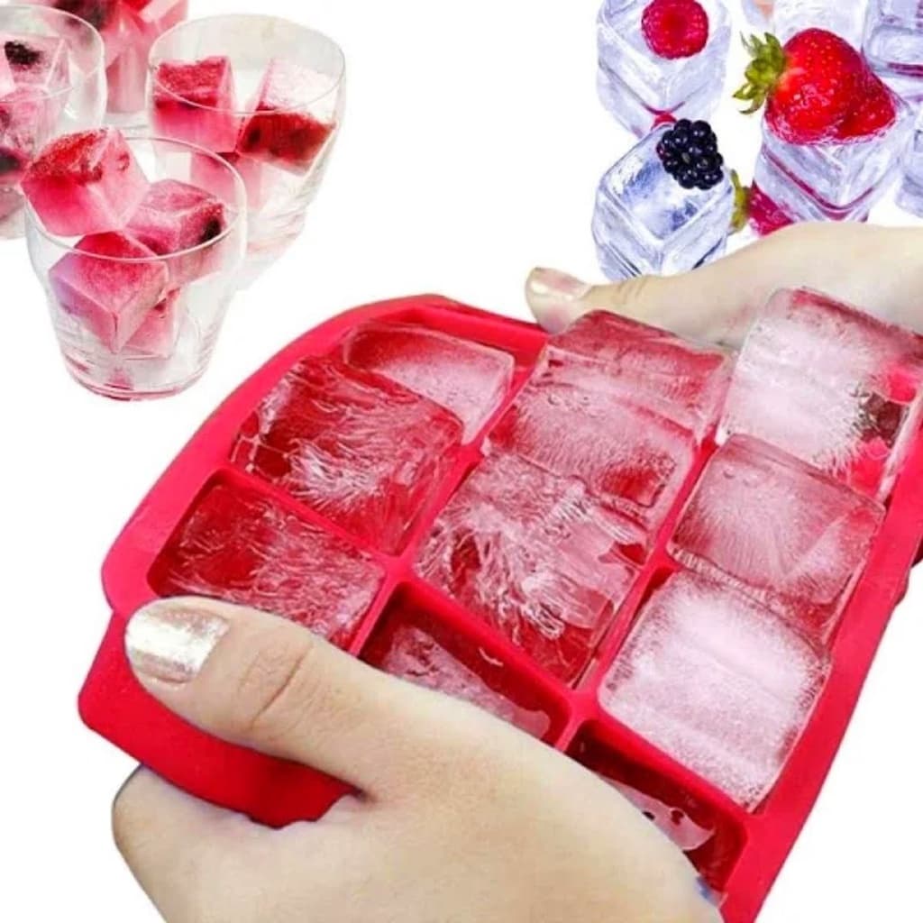 Forma de Gelo Retangular de Silicone para 15 cubos 30ml Drink Chocolate