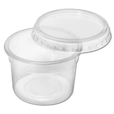 Kit Pote e Tampa Redondo C/24un PP Freezer/Microondas 250/350/500/750ml - Danubio