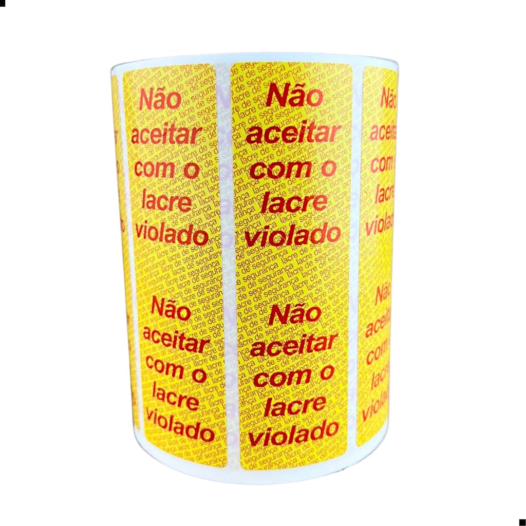 Lacre para Delivery Amarelo 12 Milheiros