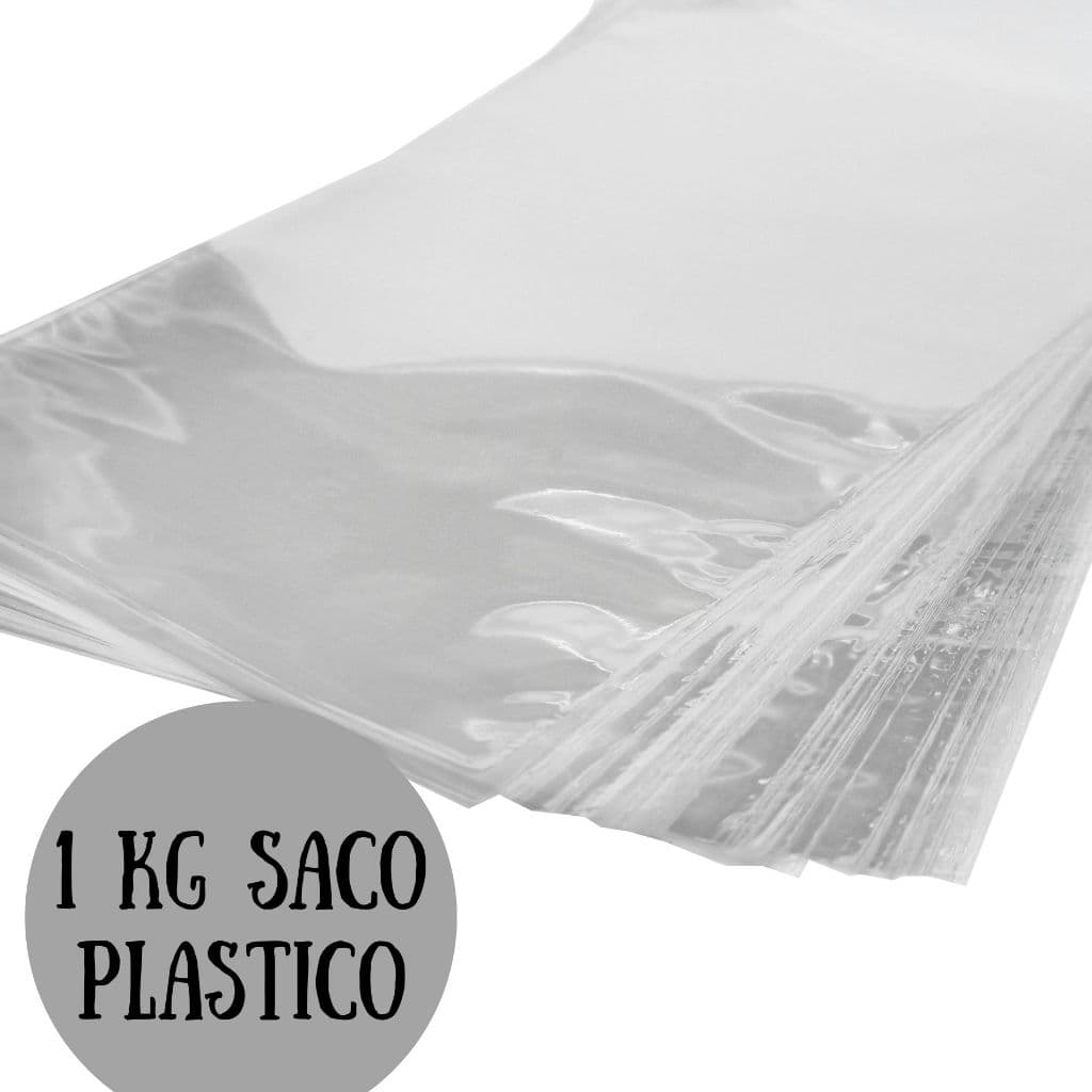 1KG SACO PLASTICO CRISTAL PP TRANSPARENTE 20x30 CM 0,06 ESPESSURA