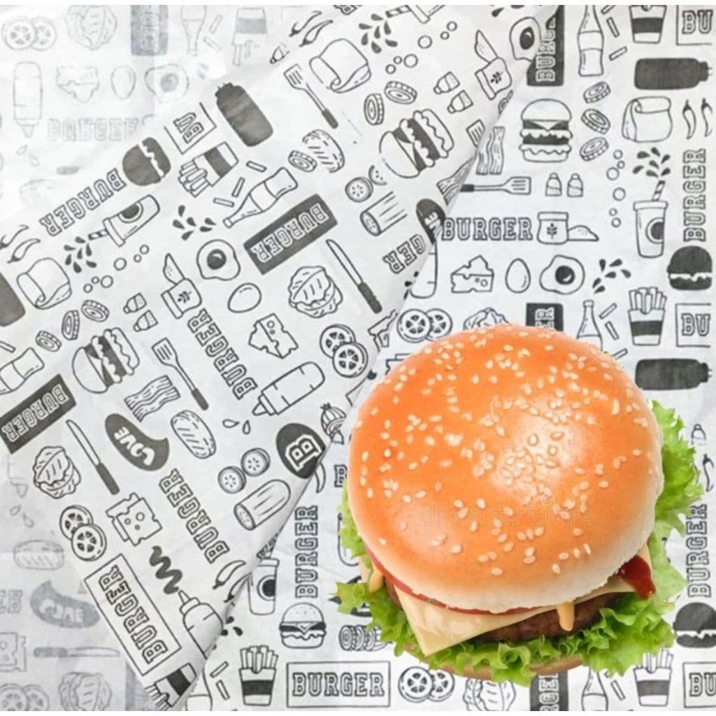 Papel Manteiga Acoplado Hamburguer 30x38 Com 400 Folhas Lanche Delivery