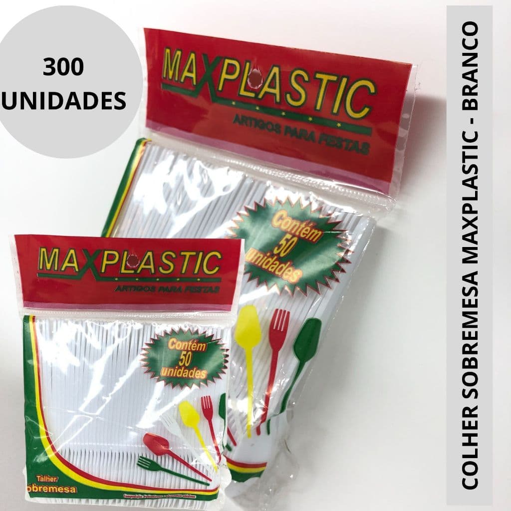 300 UNIDADES COLHER PARA SOBREMESA FESTAS GELATINAS PUDINS COR BRANCA 12 CM