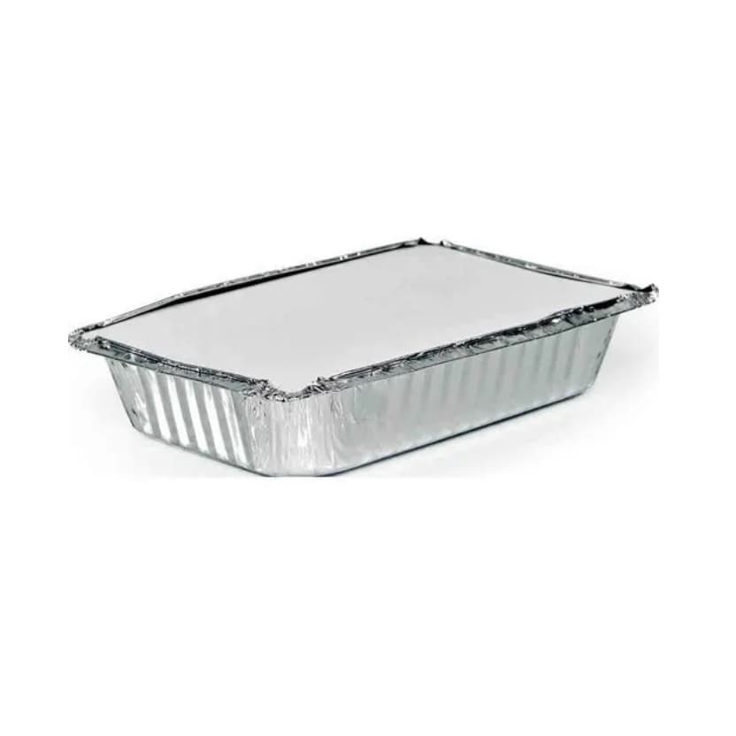 Bandeja Marmitex Forma Alumínio Retangular | Para Forno + Freezer | 2000ml | 100 UN