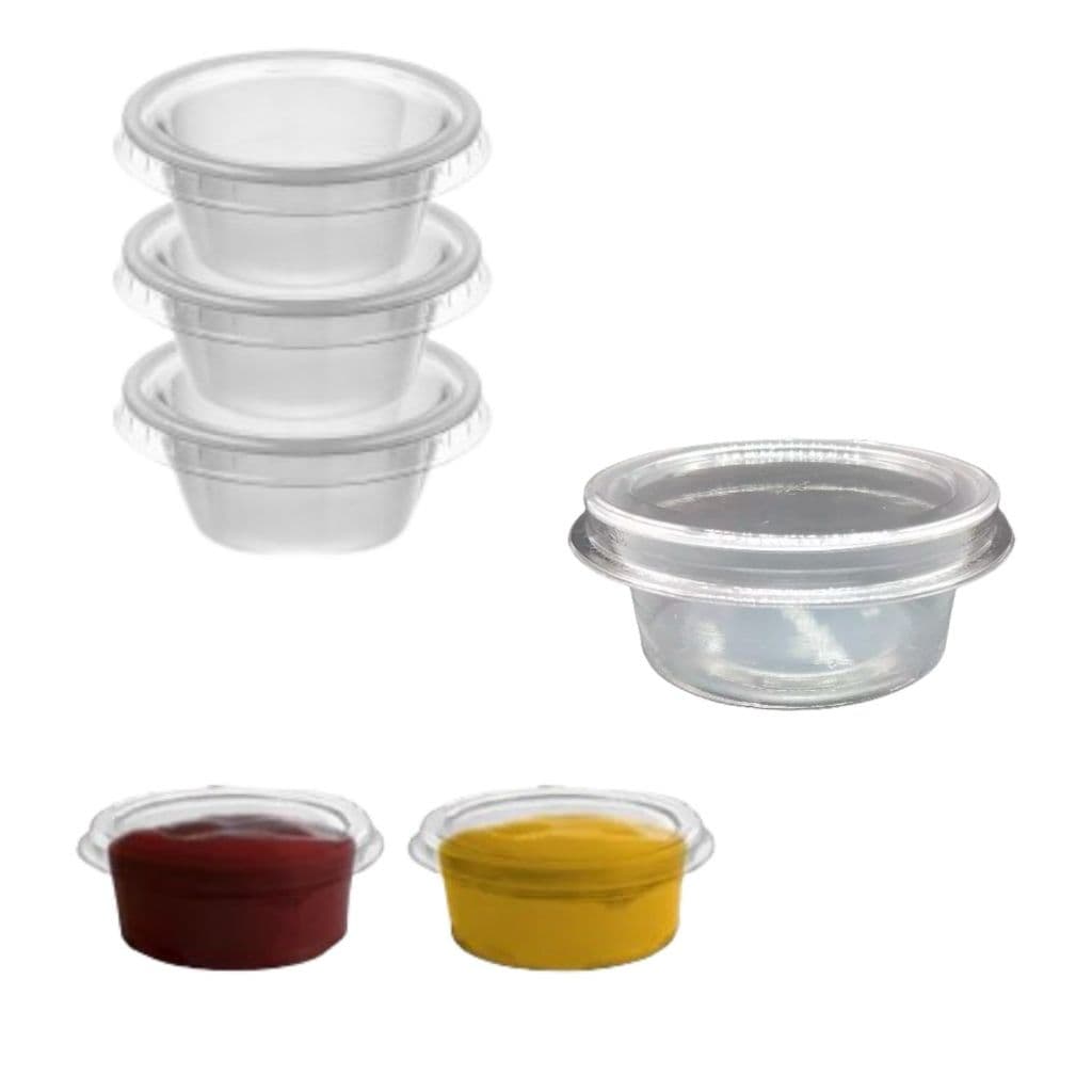 Pote Plástico Descartável Transparente Delivery 70ml Pct Com 100 Unidades
