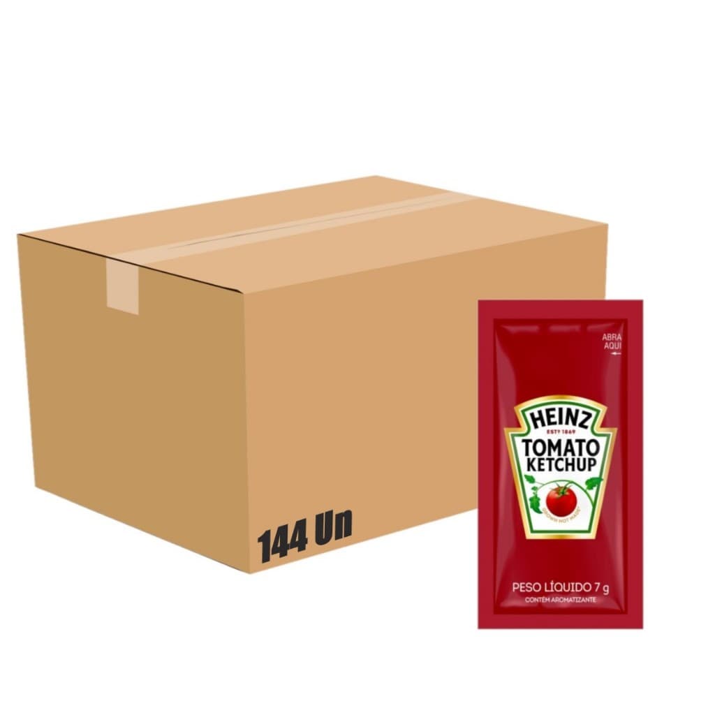 Ketchup Tradicional Caixa Fechada Com 144 Sachês De 7g Heinz