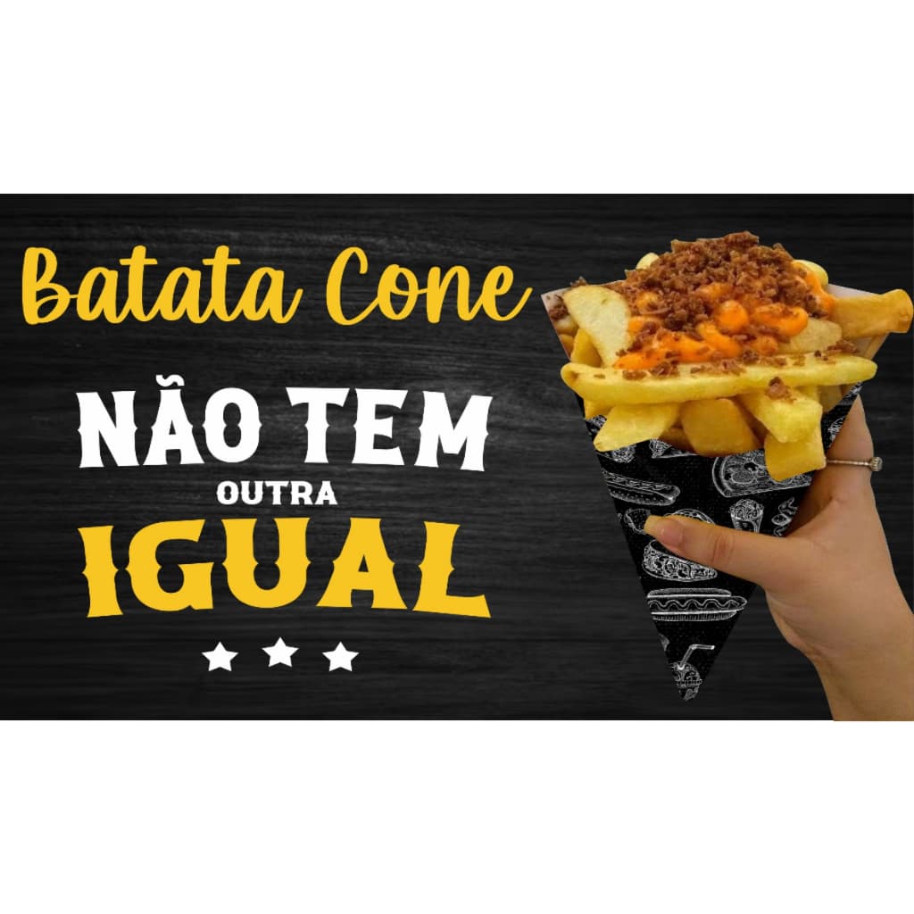 Adesivo Parede Ou Trailer Batata Frita Cone Com Refrigerante