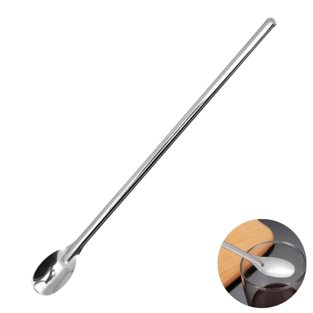 Colher Bailarina Inox 30 cm Cabo Longo Sucos Drinks Bebidas