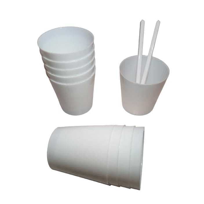 100 Copos Ceia Branca 25ml 100 Colheres Branca mini copo acrílico tacinha