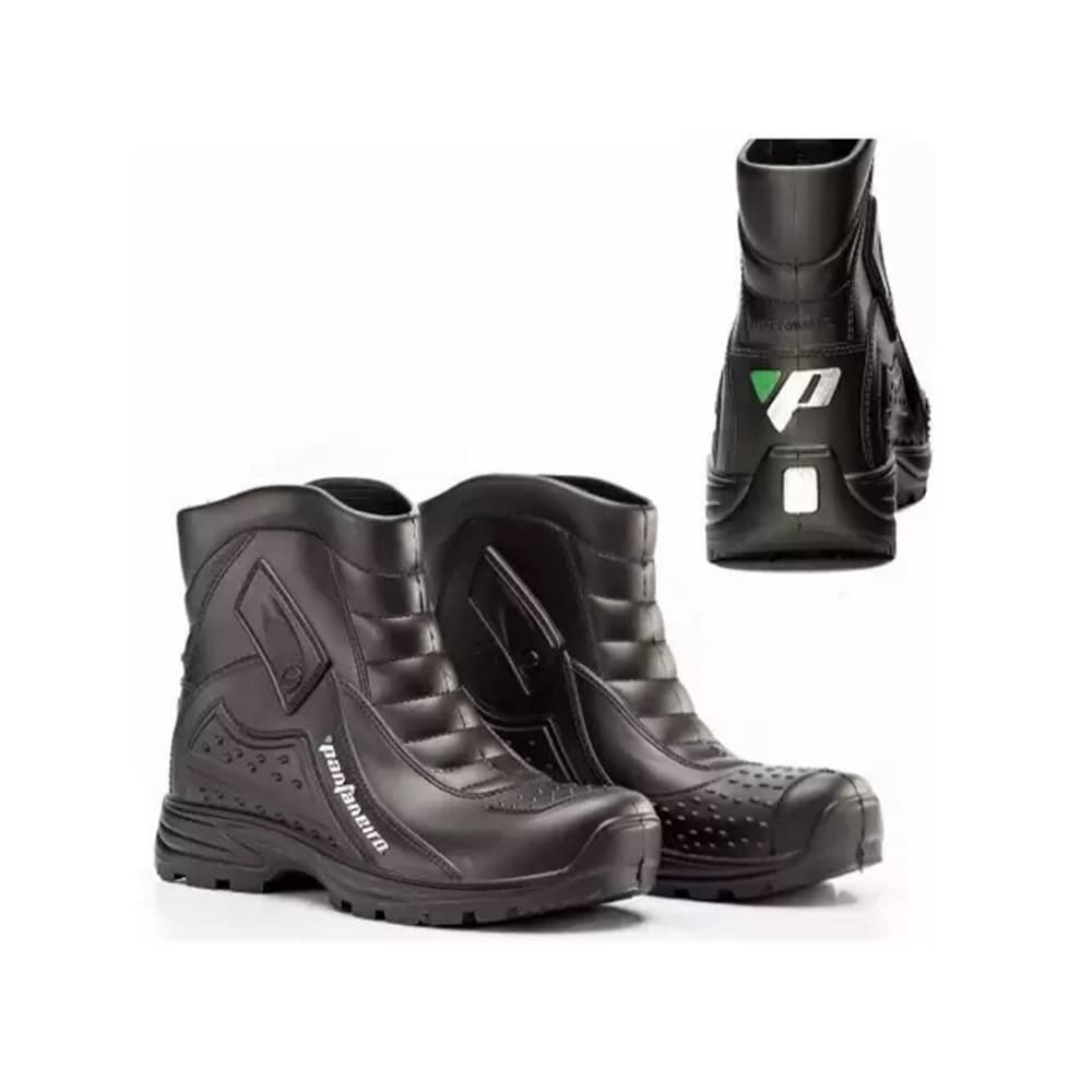 Bota De Pvc Cano Curto Impermeável Preta Pantaneiro
