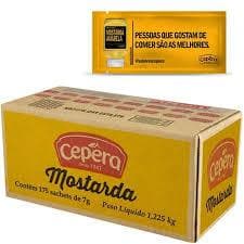 Mostarda Cepêra 7g caixa 175 un sache restaurante pronta entrega food service