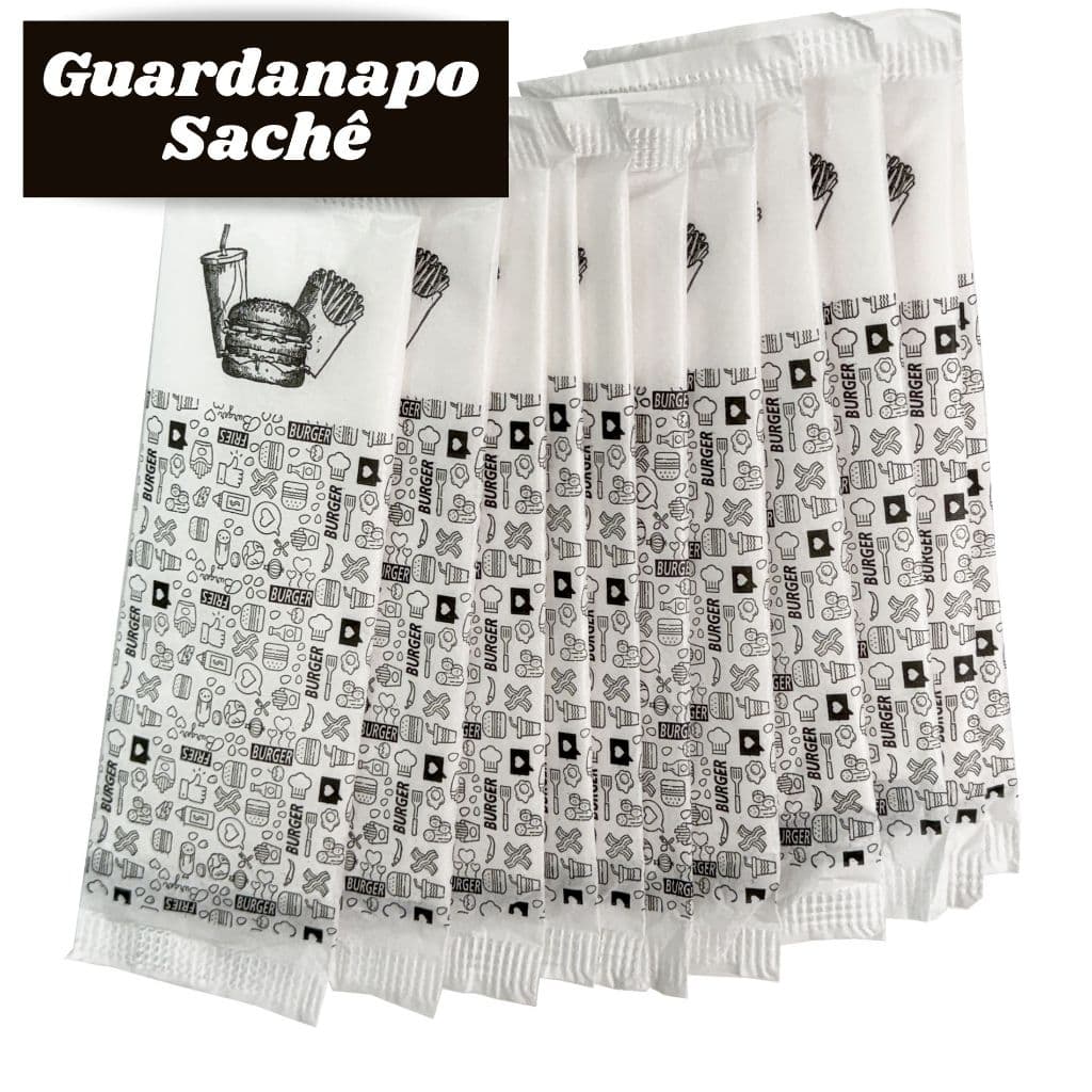100 Unid Guardanapo Sache Papel 28x20cm 100% celulose Delivery