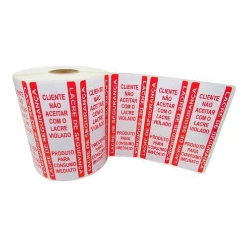 Lacre de segurança Vermelho Delivery caixa c/6