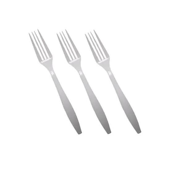 Garfo Descartável Refeição Reforçado | Cristal | 500 UN