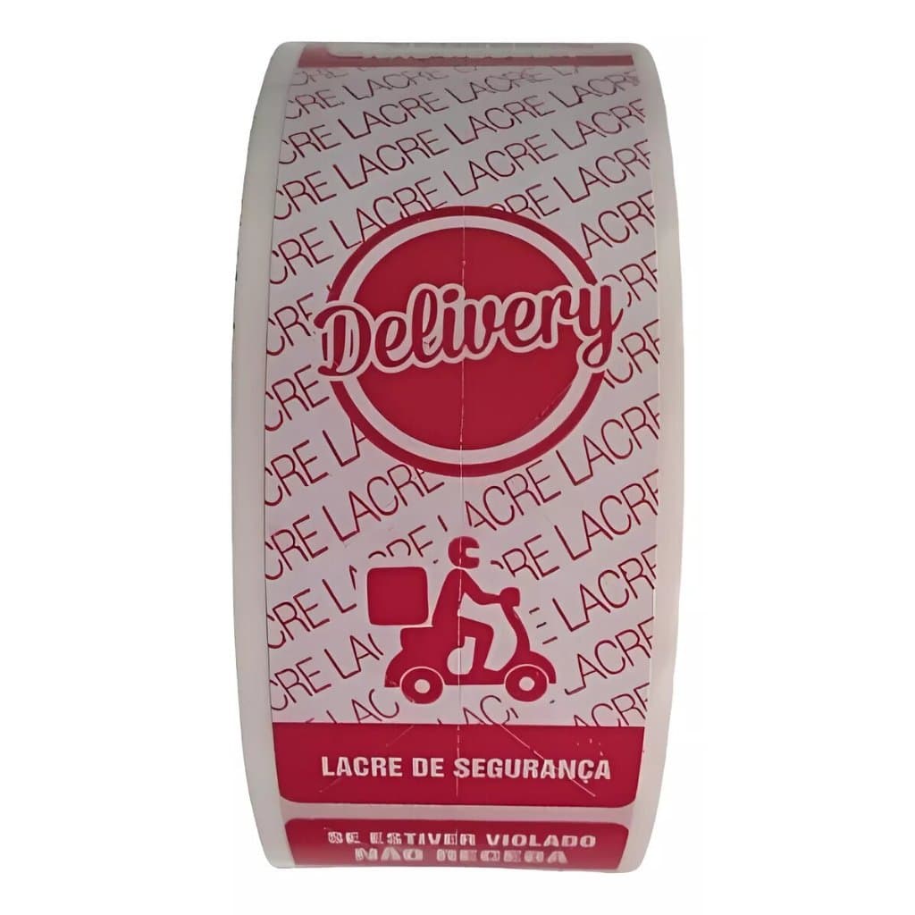 3 - Rolos  LACRE DELIVERY PIZZA ADESIVO SEGURANÇA IFOOD ETIQUETA RAPPI