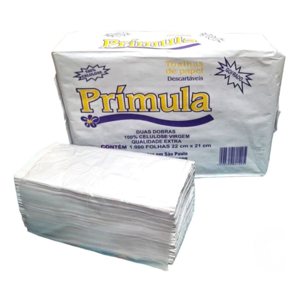 Papel Interfolhas 1000 folhas Primula Folha Dupla