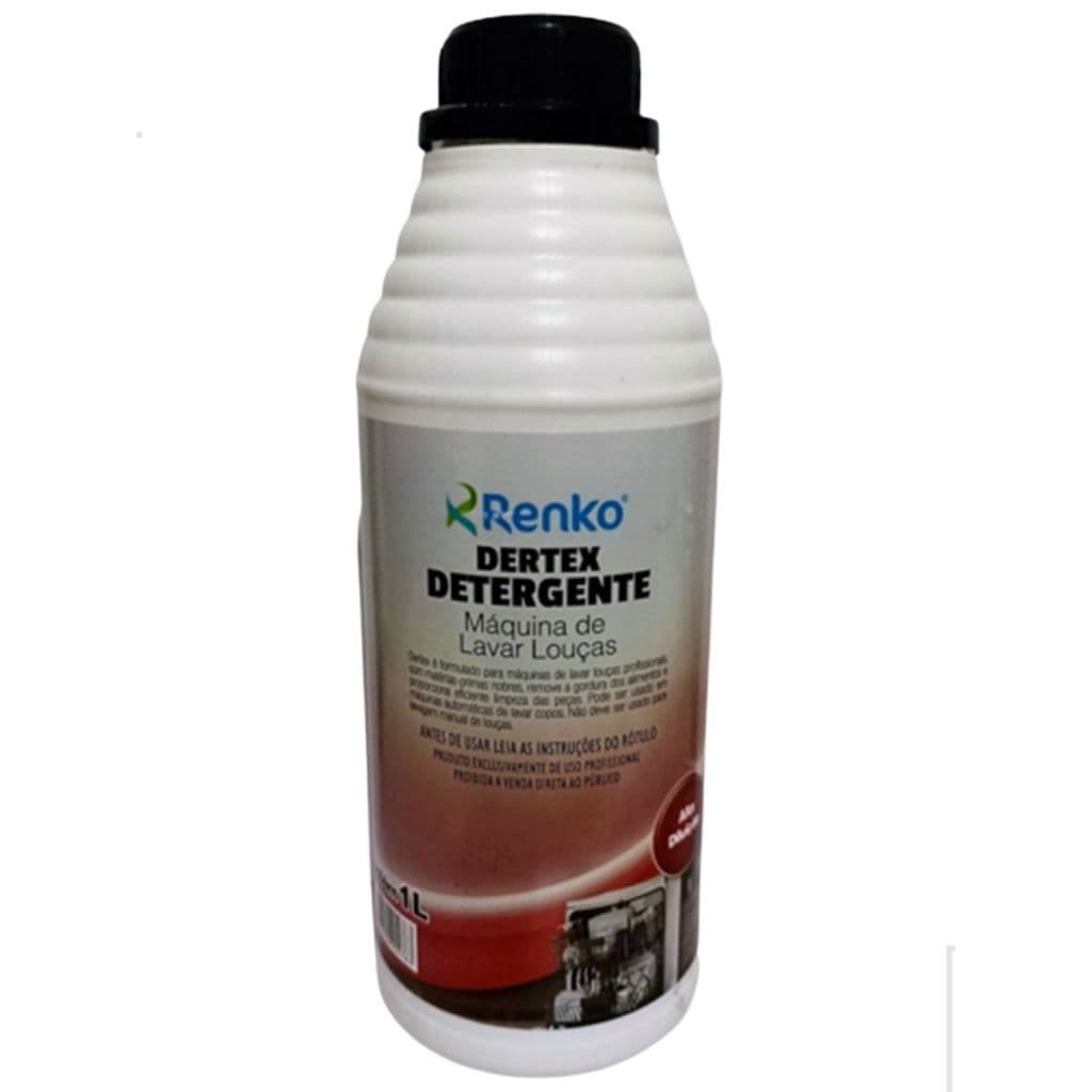Dertex Detergente para Máquinas de Lavar Louças Profissionais Concentrado 1 L Renko