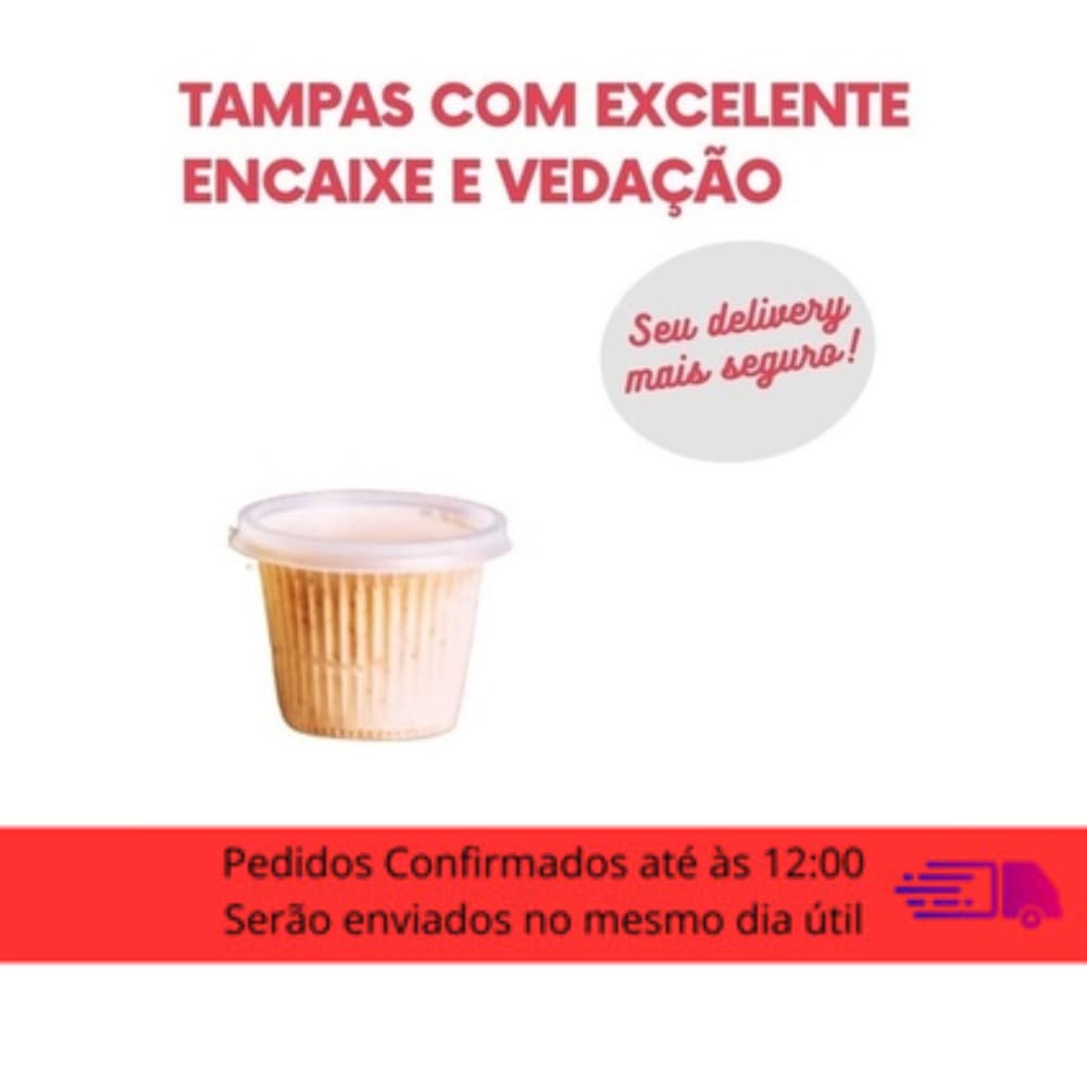 Copo C/ Tampa Pote Para Molho 50ml Delivery Descartável 800u