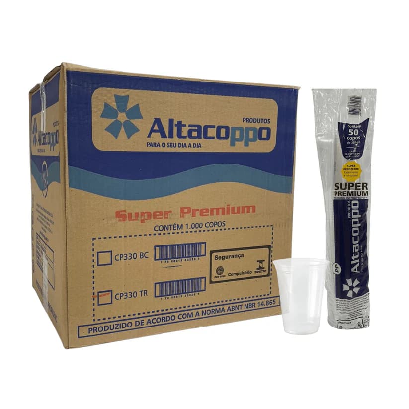 Copo Descartável 300ml Chopp Pp Liso C/ 1000 Unidades