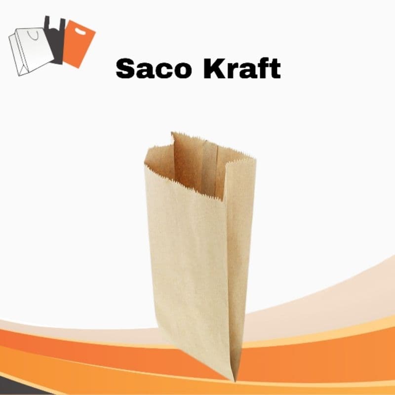 100 Sacos de Papel Pardo Kraft mix 1/4 Kg Saco pardo de padaria Balcão.