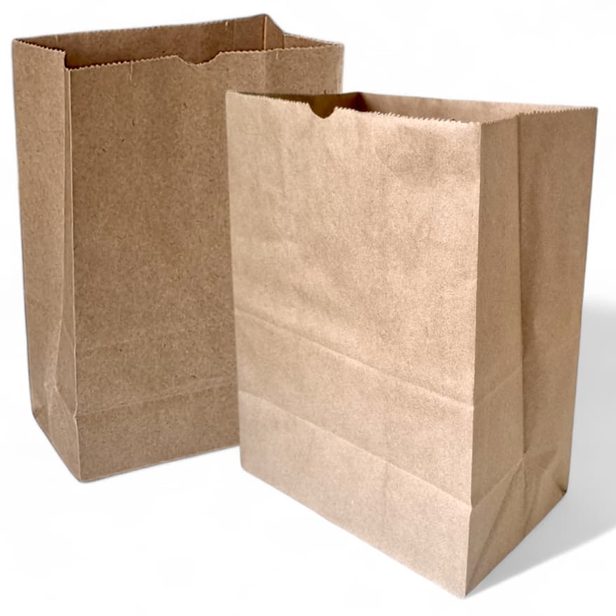 Kit 100 Sacolas Kraft 24x30x14 Alça Torcida Tamanho Média - Ideal para Delivery de Lanches e Refeições